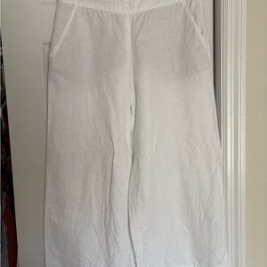 LOFT White Wide Leg Pants